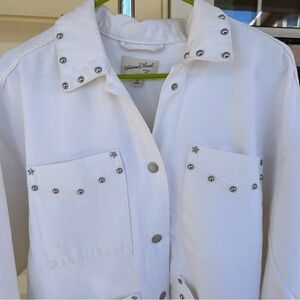White Studded Women's Jacket